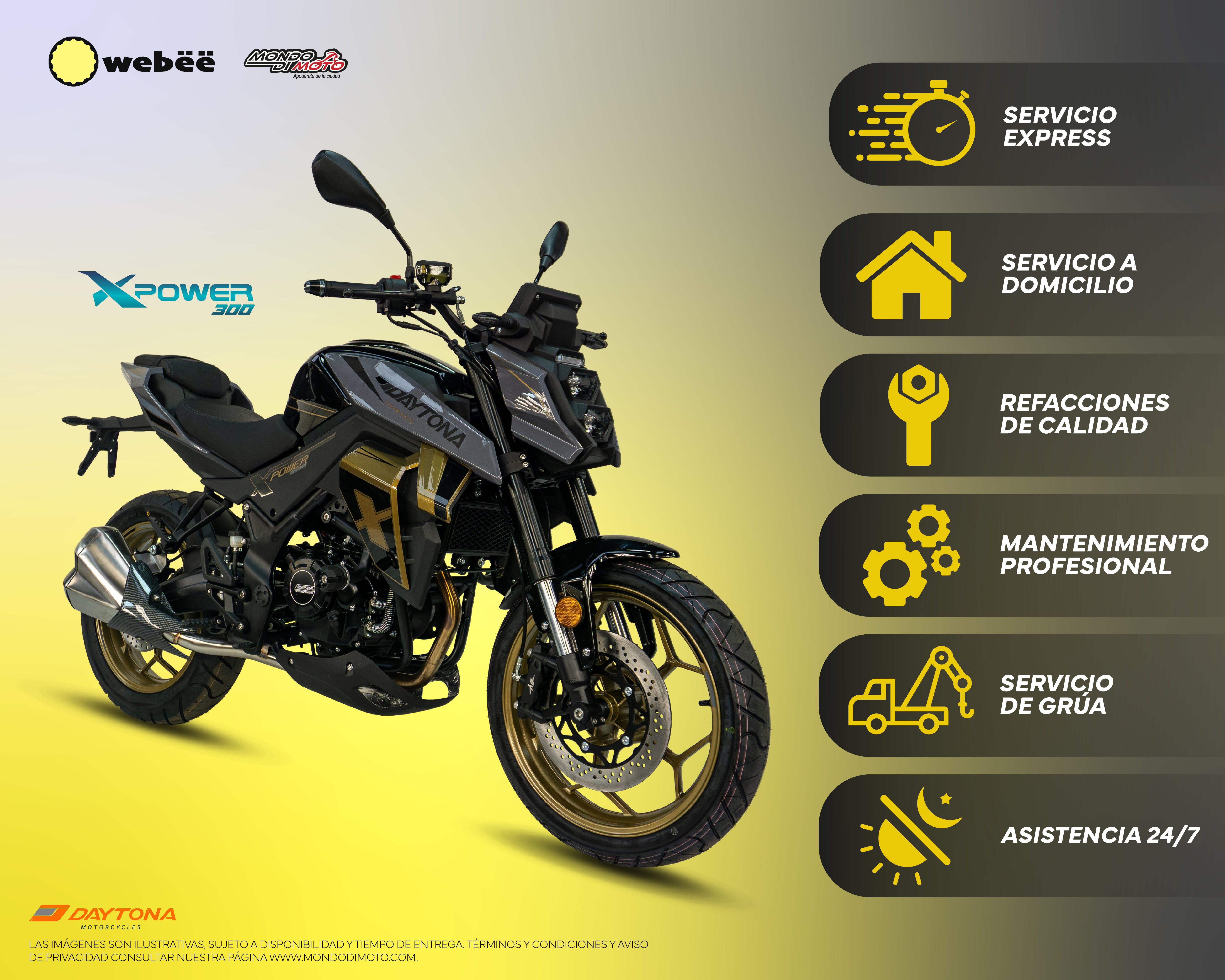 MOTOCICLETA DAYTONA X POWER 300 NEGRO 2026