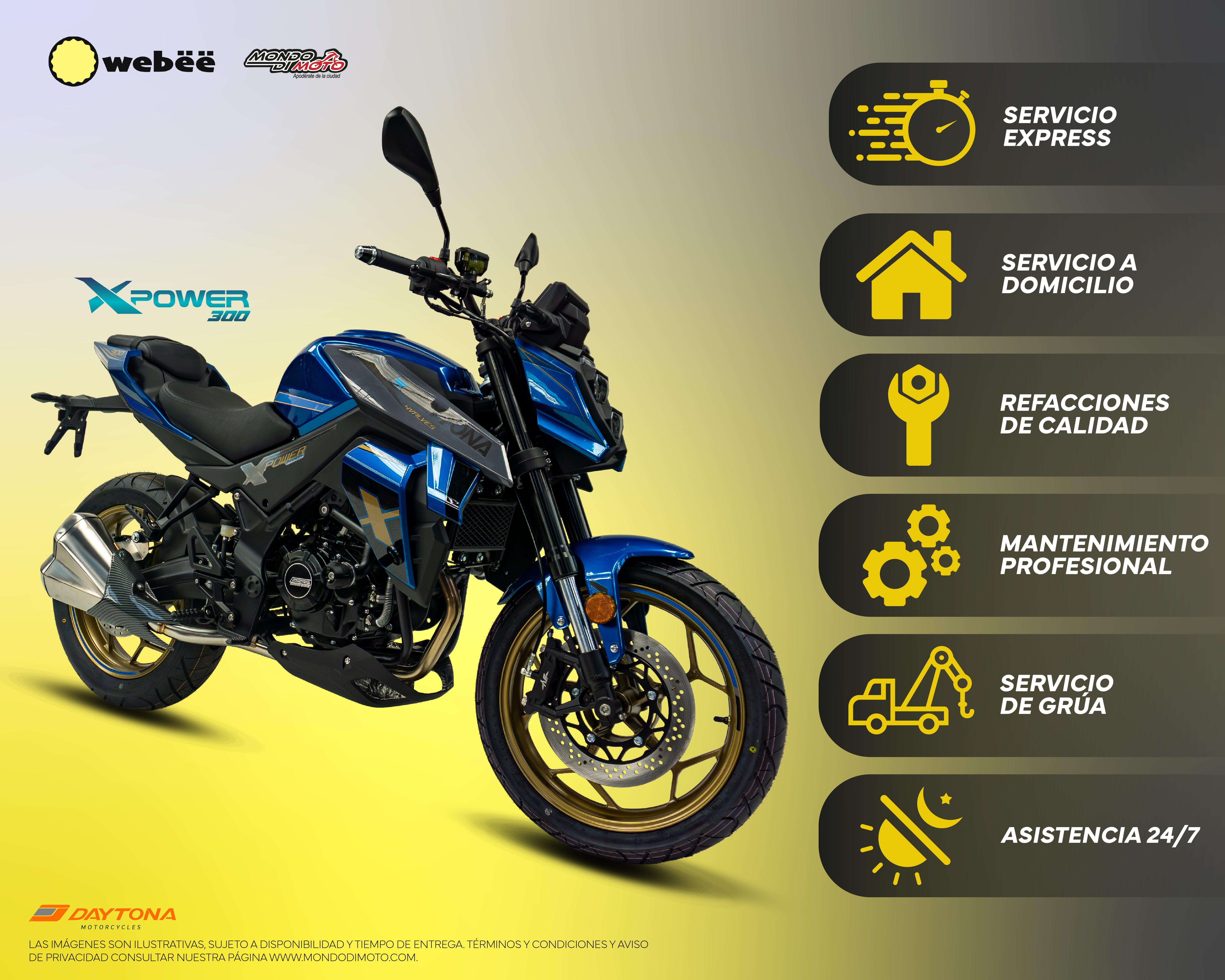 MOTOCICLETA DAYTONA X POWER 300 AZUL 2026