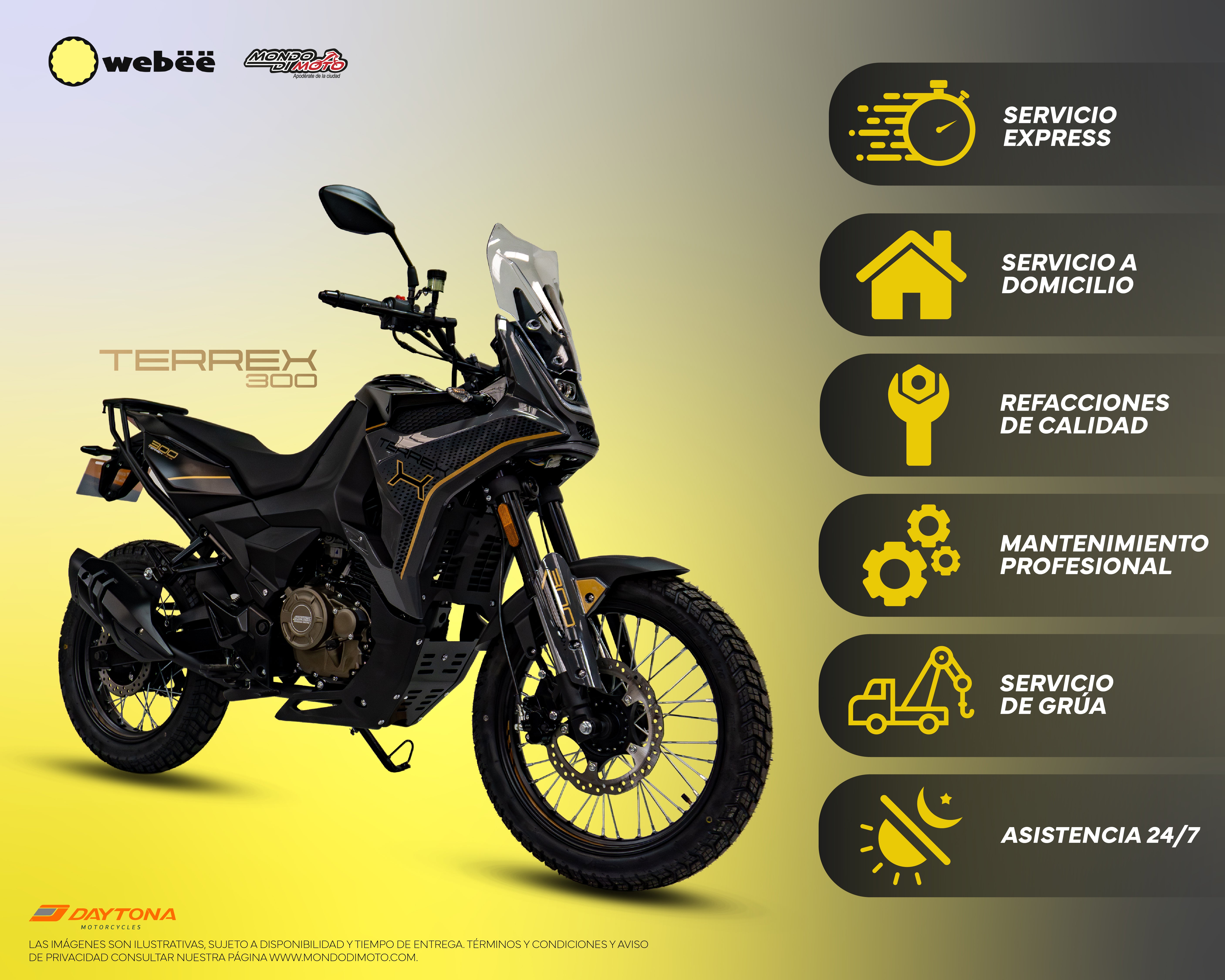 MOTOCICLETA DAYTONA TERREX 300 GRIS 2027