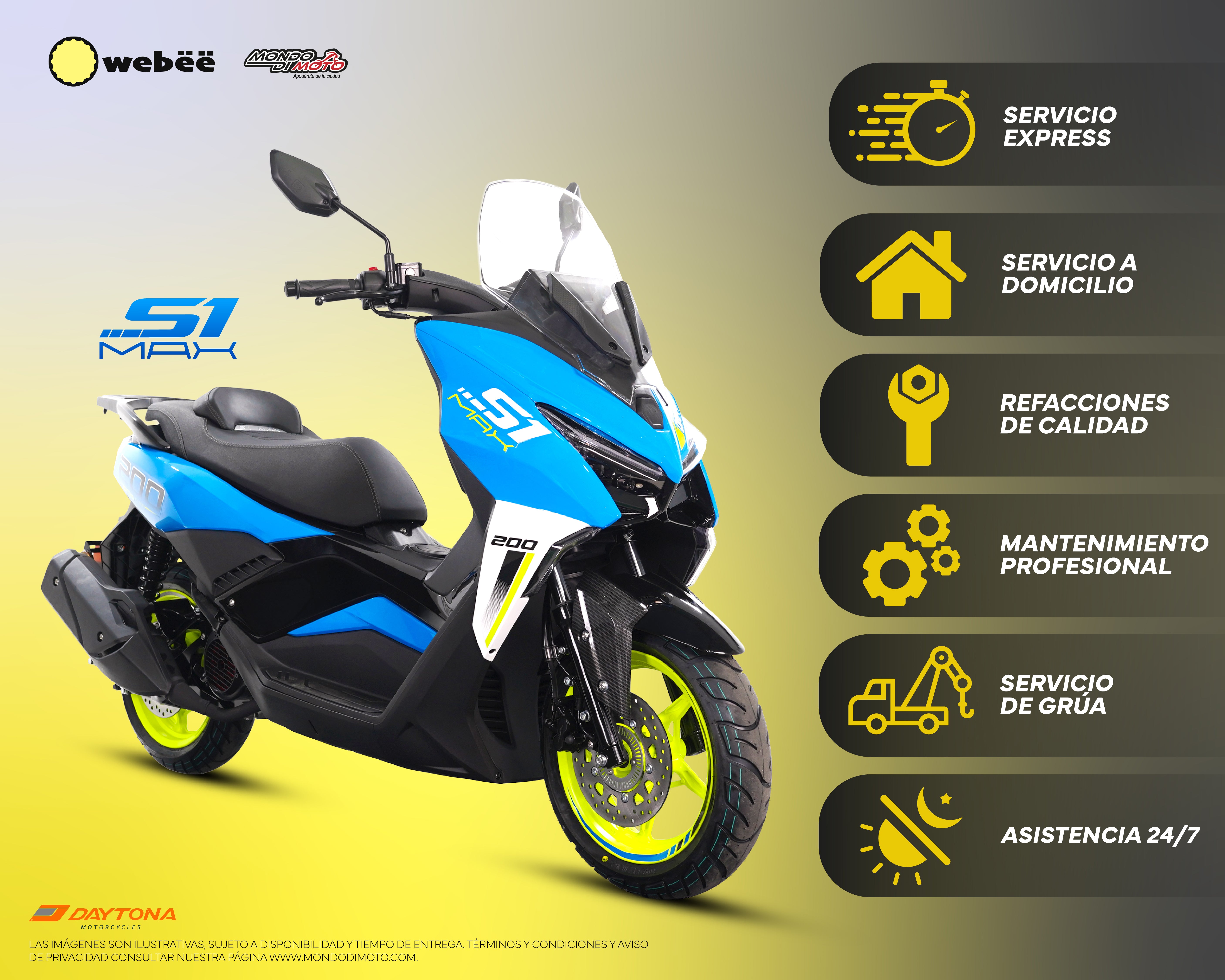 MOTOCICLETA DAYTONA S1 200 MAX AZUL 2027